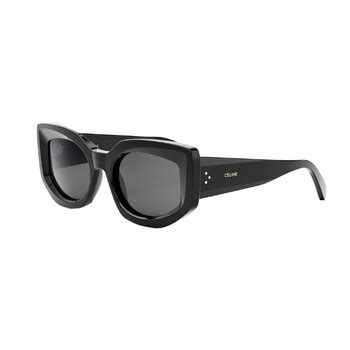 Celine Bold 3 Dots Smoke Cat Eye Ladies Sunglasses 